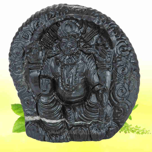 Adbhut Maha Sudarshan Lord Vishnu Shaligram Idol SGI111