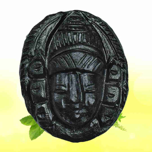 Adbhut Lord Tirupati Balaji carved on Sudarshan Shaligram Shila SG112